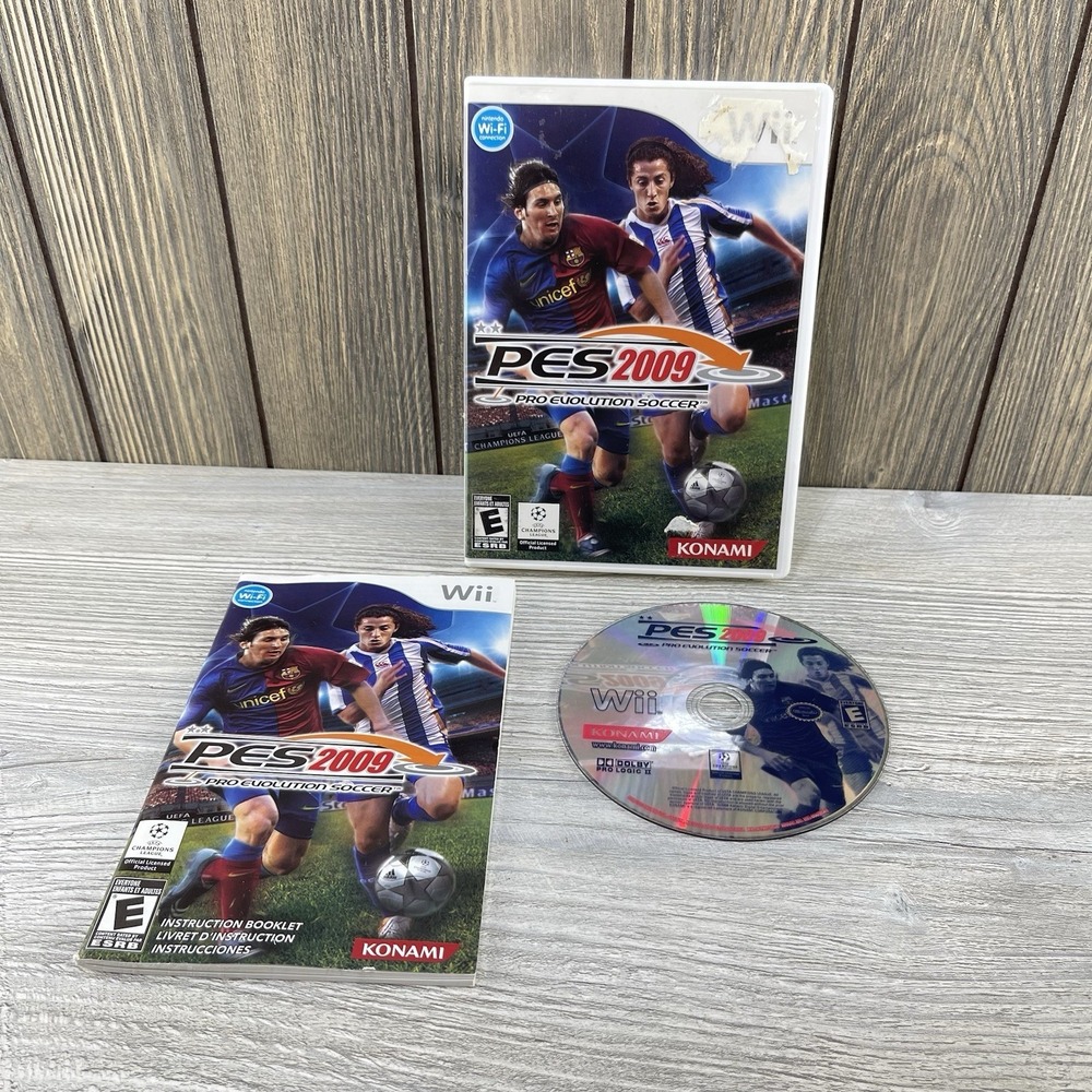 NINTENDO Wii PES 2009 PRO EVOLUTION SOCCER VIDEO GAME  KONAMI Tested Working